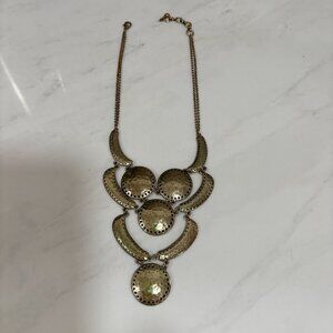 Lucky Brand Gold Tone Tribal Boho Style Necklace
